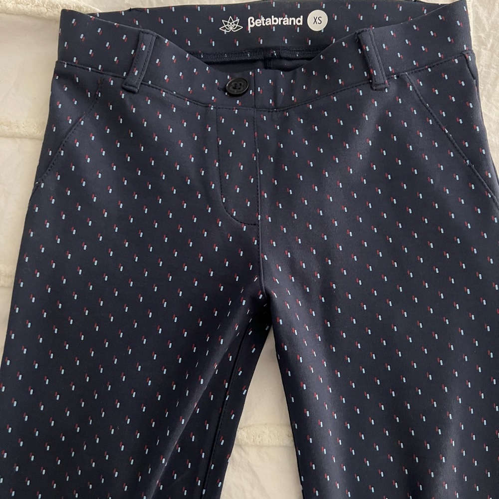 Brand new without tags, Betabrand wide leg pants. Navy. Never worn